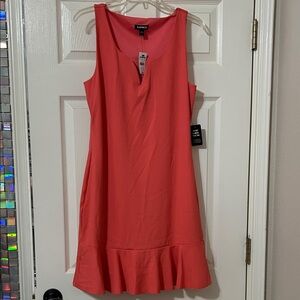 Express Vibrant Coral Mini Dress